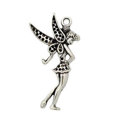TINKERBELL CHARM 35 MM SILVER - 8 PCS