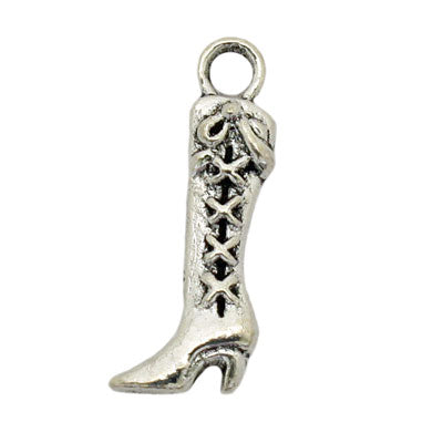 BOOT CHARM 19 MM SILVER - 20 PCS