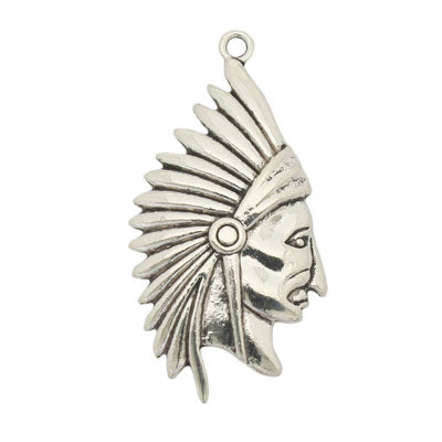 INDIAN CHARM 40 MM SILVER - 3 PCS
