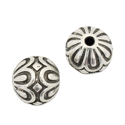 15 MM SILVER BEADS - 4 PCS