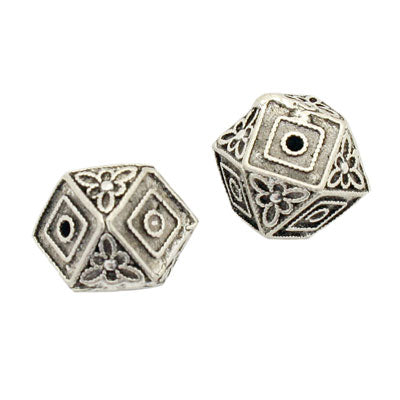 12 MM SILVER BEADS - 5 PCS