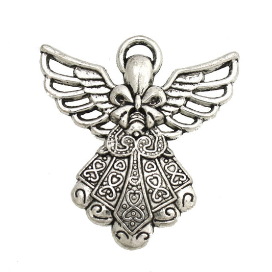ANGEL 14 X 38 MM SILVER - 4 PCS
