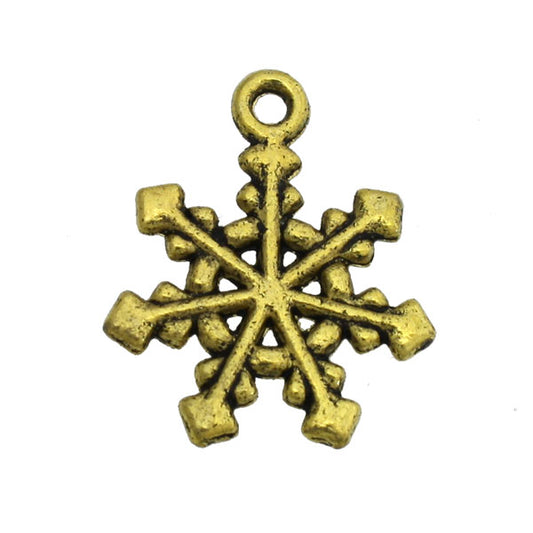 SNOWFLAKE 20 MM GOLD - 12 PCS