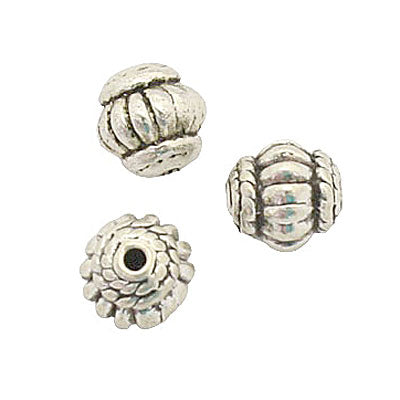 7 X 7.5 MM SILVER BEADS - 20 PCS