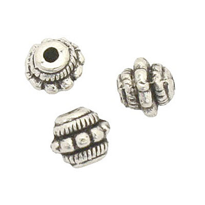 6.5 X 7.5 MM SILVER BEADS - 20 PCS