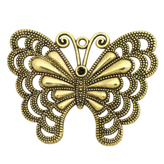 BUTTERFLY 50 X 62 MM GOLD - 2 PCS