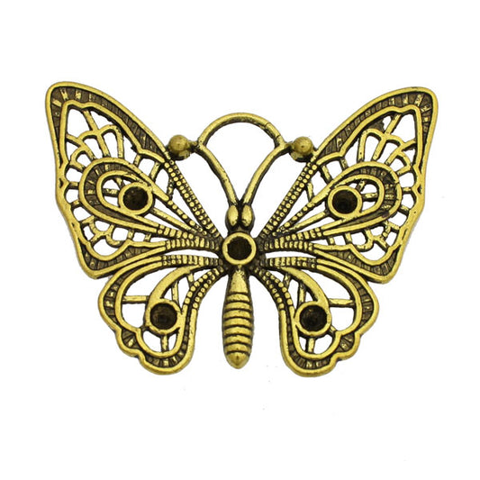 BUTTERFLY 36 X 48 MM GOLD - 2 PCS