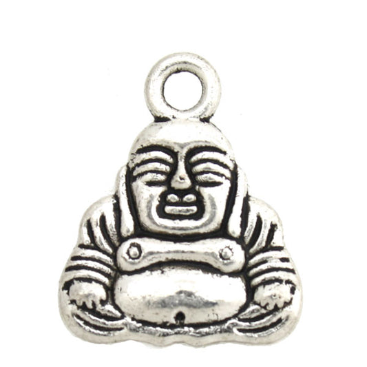BUDDHA 20 MM SILVER - 10 PCS