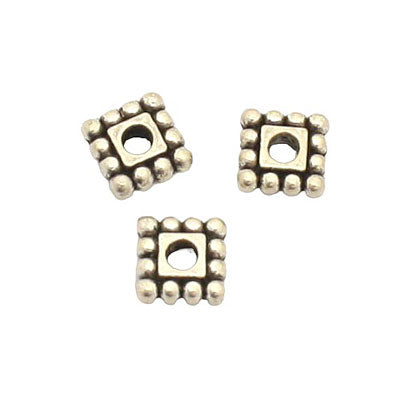 5 X 1.6 MM SILVER BEADS - APPROX 58 PCS