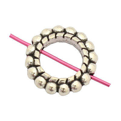 14.5 MM SILVER BEAD FRAME - 10 PCS