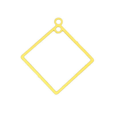 25 MM GOLD DIAMOND SHAPE HANGER - 5 PCS