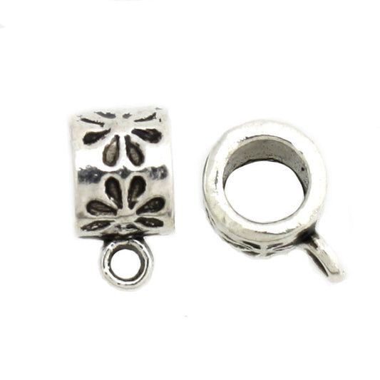 7 MM SILVER BAIL - 20 PCS