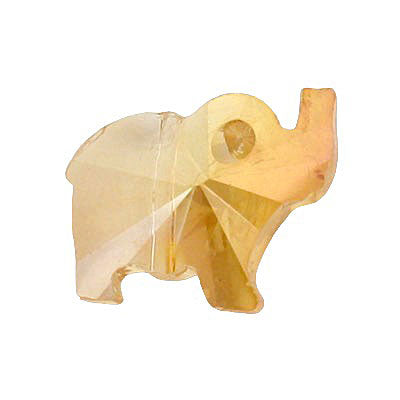 15 MM ELEPHANT CRYSTAL BEAD TANGERINE - 1 PC