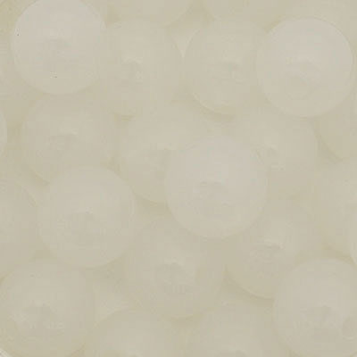 12 MM ROUND BEADS - WHITE FROST - 25 PCS