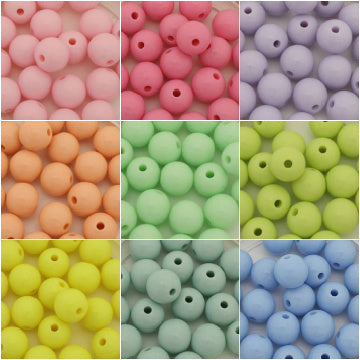 12 MM ROUND BEADS - OPAQUE LIGHT PINK - 20 PCS