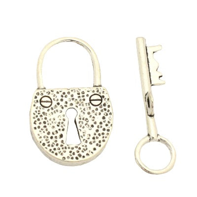 31 MM SILVER KEY LOCK TOGGLE - 5 SETS