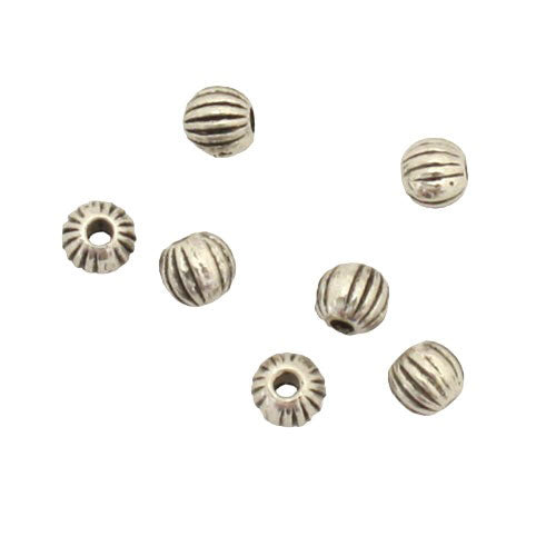 3.5 MM SILVER BEADS - APPROX 100 PCS