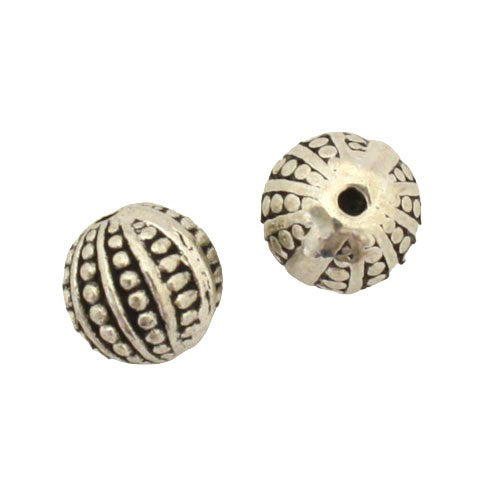 10 MM SILVER BEAD - 6 PCS