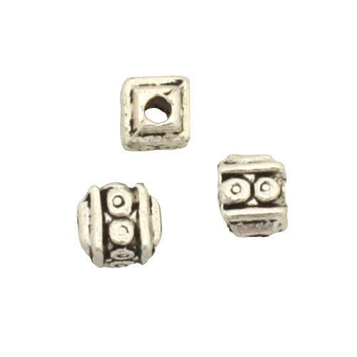 5.8 X 4.8 MM SILVER BAEDS - 25 PCS