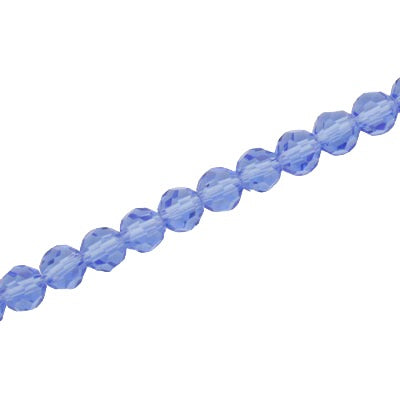6MM FACETED ROUND CRYSTAL BEADS - APPROX 98/PCS - BLUE