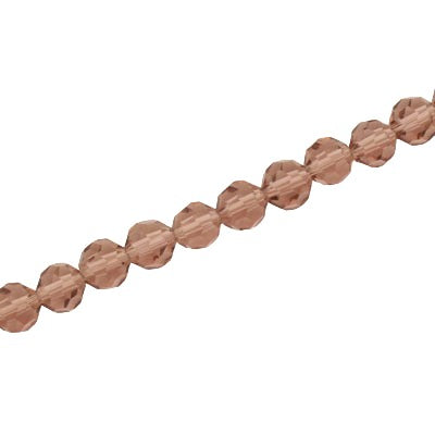 6MM FACETED ROUND CRYSTAL BEADS - APPROX 98/PCS - LIGHT PLUM