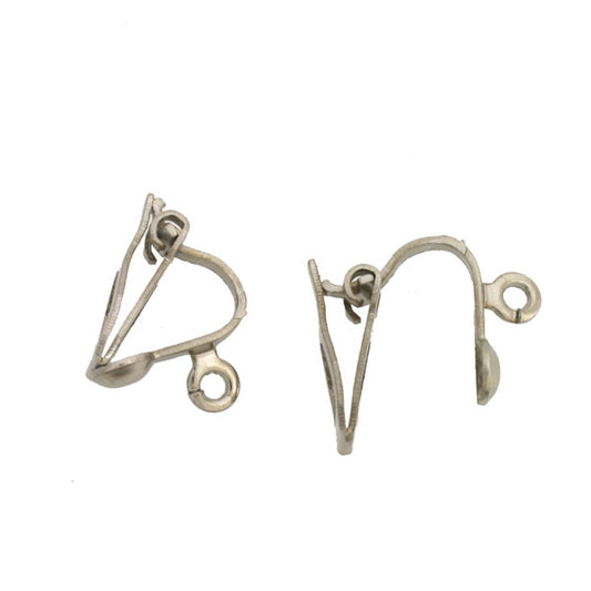 antique silver clip on earrings 8 pairs