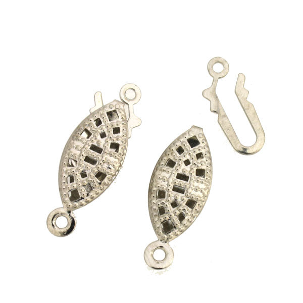 20 x 7 mm antique silver clasp 4 sets