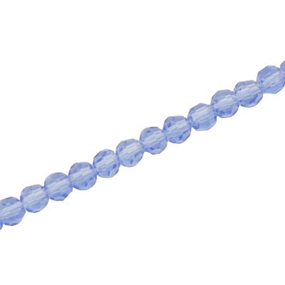 4MM FACETED ROUND CRYSTAL BEADS - APPROX 98/PCS - BLUE
