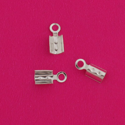 2.5 x 8 mm silver end fold approx 250 pcs