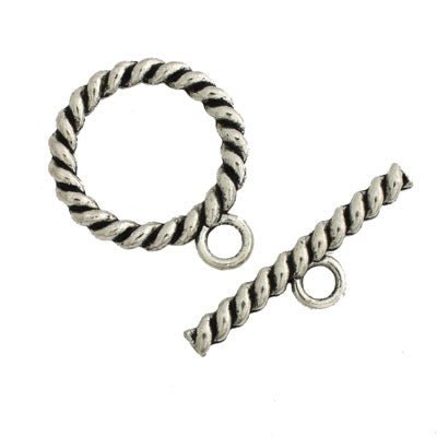 25 mm silver toggle - 4 sets