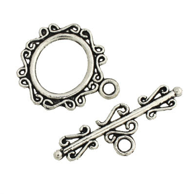 22 mm silver toggle - 5 sets