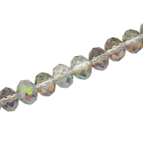 10 X 8 MM CRYSTAL RONDELLE  BEADS CRYSTAL RAINBOW - APPROX 72 / PCS