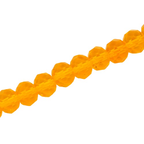 10 X 8 MM CRYSTAL RONDELLE  BEADS LIGHT ORANGE - APPROX 72 / PCS