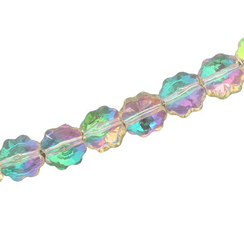 7.5 MM CRYSTAL FLOWERS PINK/BLUE - 100 PCS