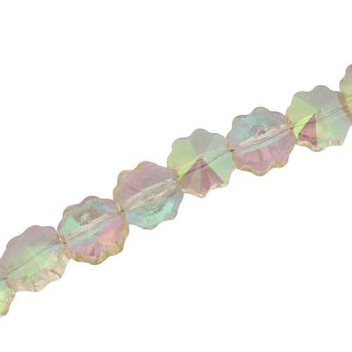 7.5 MM CRYSTAL FLOWERS RAINBOW - 100 PCS