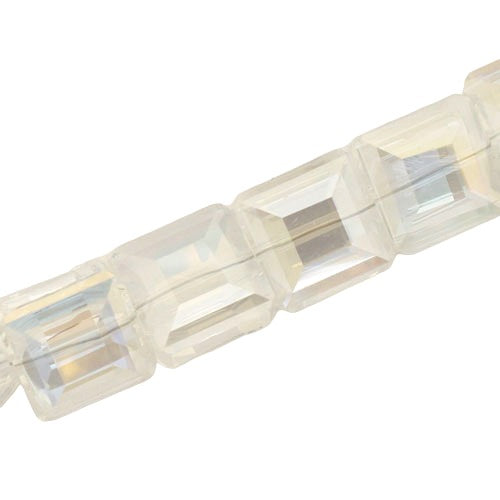 13 MM CRYSTAL FLAT SQUARE AB - 45 PCS