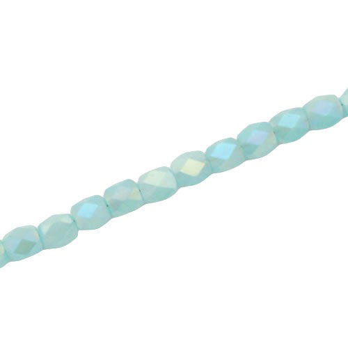 4 MM FACETED CRYSTAL BEADS SKY BLUE - APPROX 100 PCS