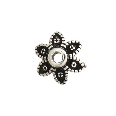 7 mm Sterling Silver Bead Cap - 1 pc