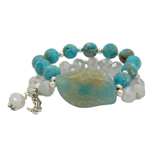 AGATE - JASPER AND CRYSTAL BRACELET KIT