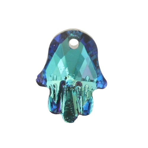 18 MM CRYSTAL HASMA HAND BLUE / GREEN - 3 PCS