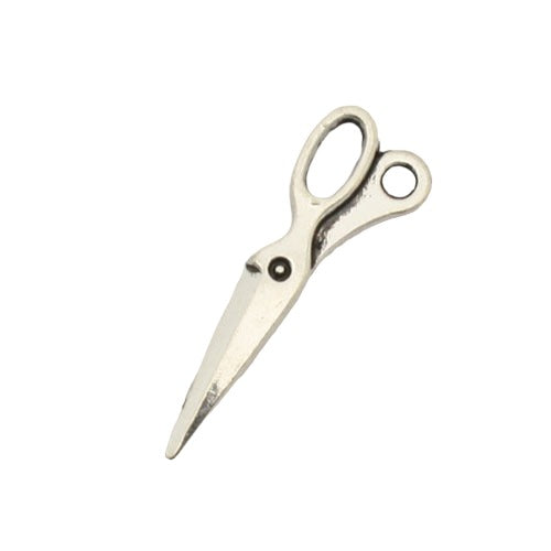 SCISSOR CHARM 24 X 8 MM SILVER - 18 PCS