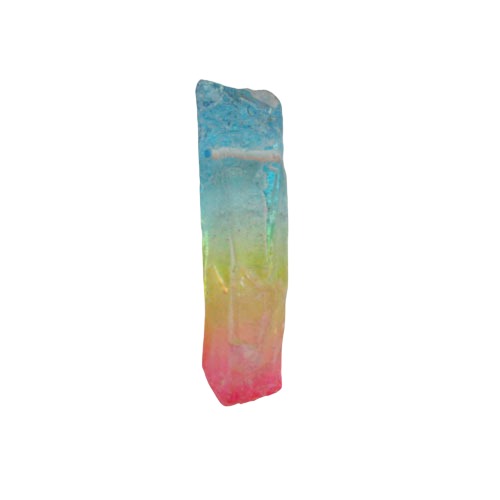AURA RAINBOW QUARTZ TOP DRILLED BEAD APPROX 3-4 CM - 2 PCS