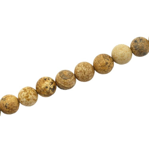 PICTURE JASPER 8 MM ROUND - APPROX 45 PCS