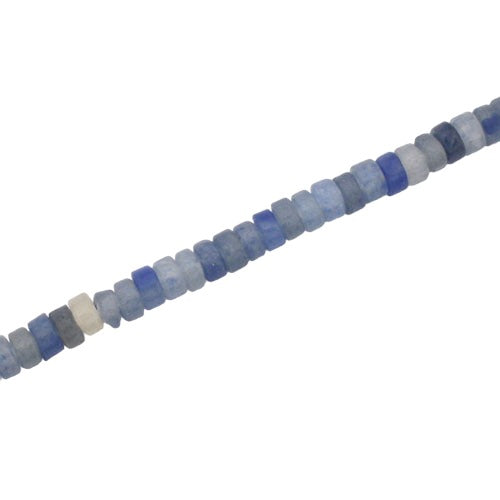 BLUE AVENTURINE 4 X 2 MM BEADS - APPROX 150 PCS