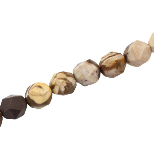 ZEBRA JASPER 8 MM FACETED BEADS - APPROX 44 PCS