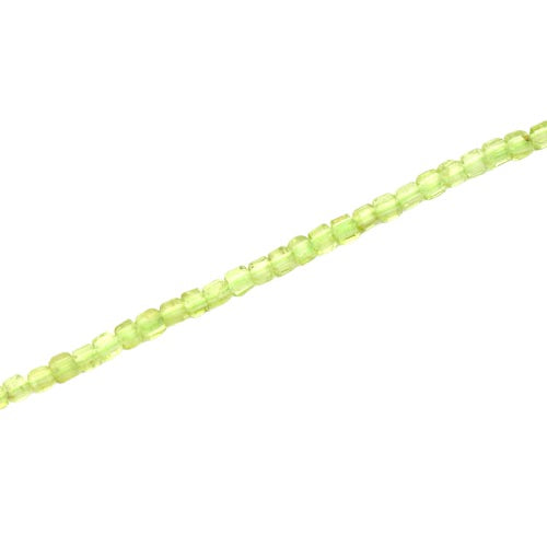 PERIDOT 2.5 MM CUBE BEADS - APPROX 170 PCS