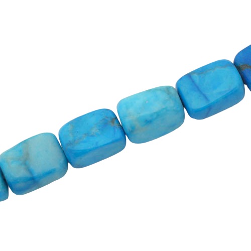 BLUE HOWLITE APPROX 14 X 10 MM BEADS - APPROX 27 PCS