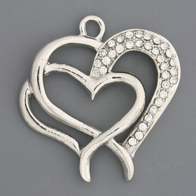 DIAMANTE HEART CHARM 42 MM - 1 PC