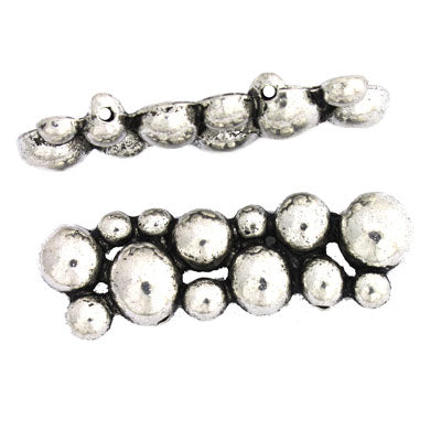 38x12mm silver two hole spacer 4pcs