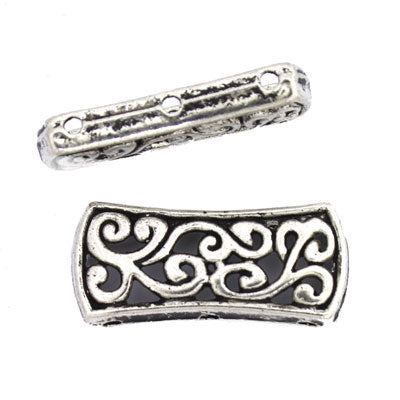 26x12mm silver 3 hole 6pcs